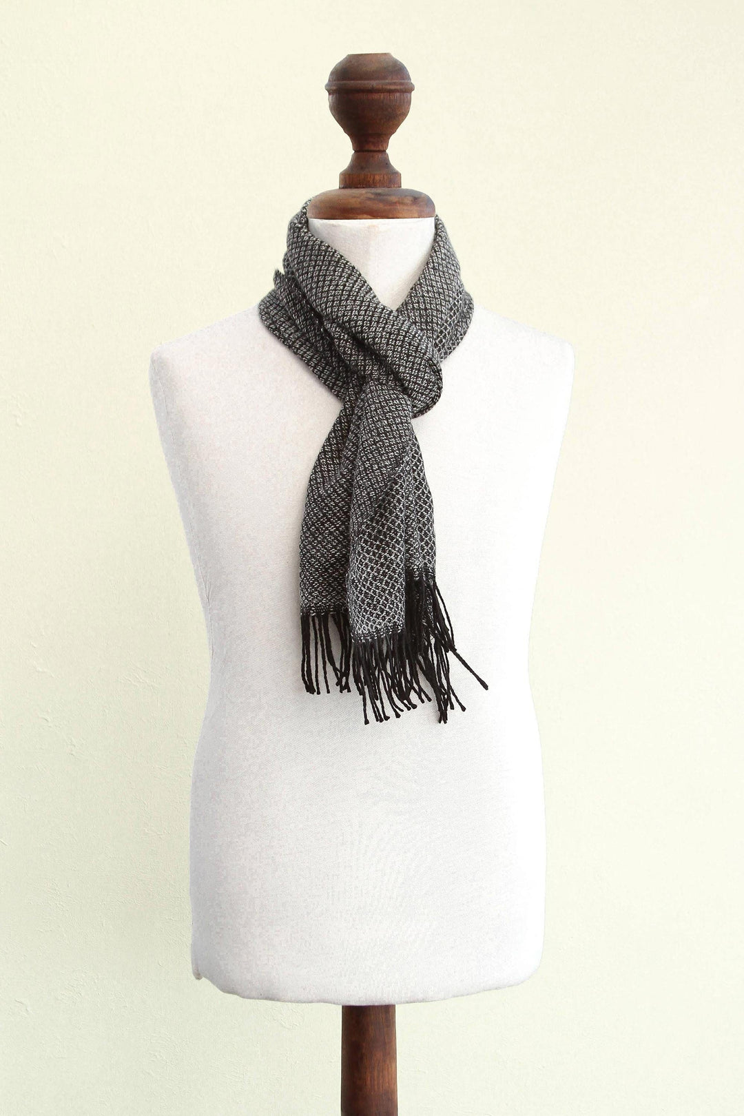 Men's 100% alpaca scarf - Huascaran Night