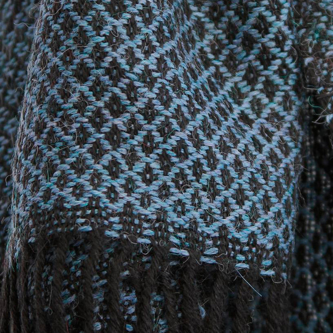 Men's 100% alpaca scarf - Lake Arapa Night