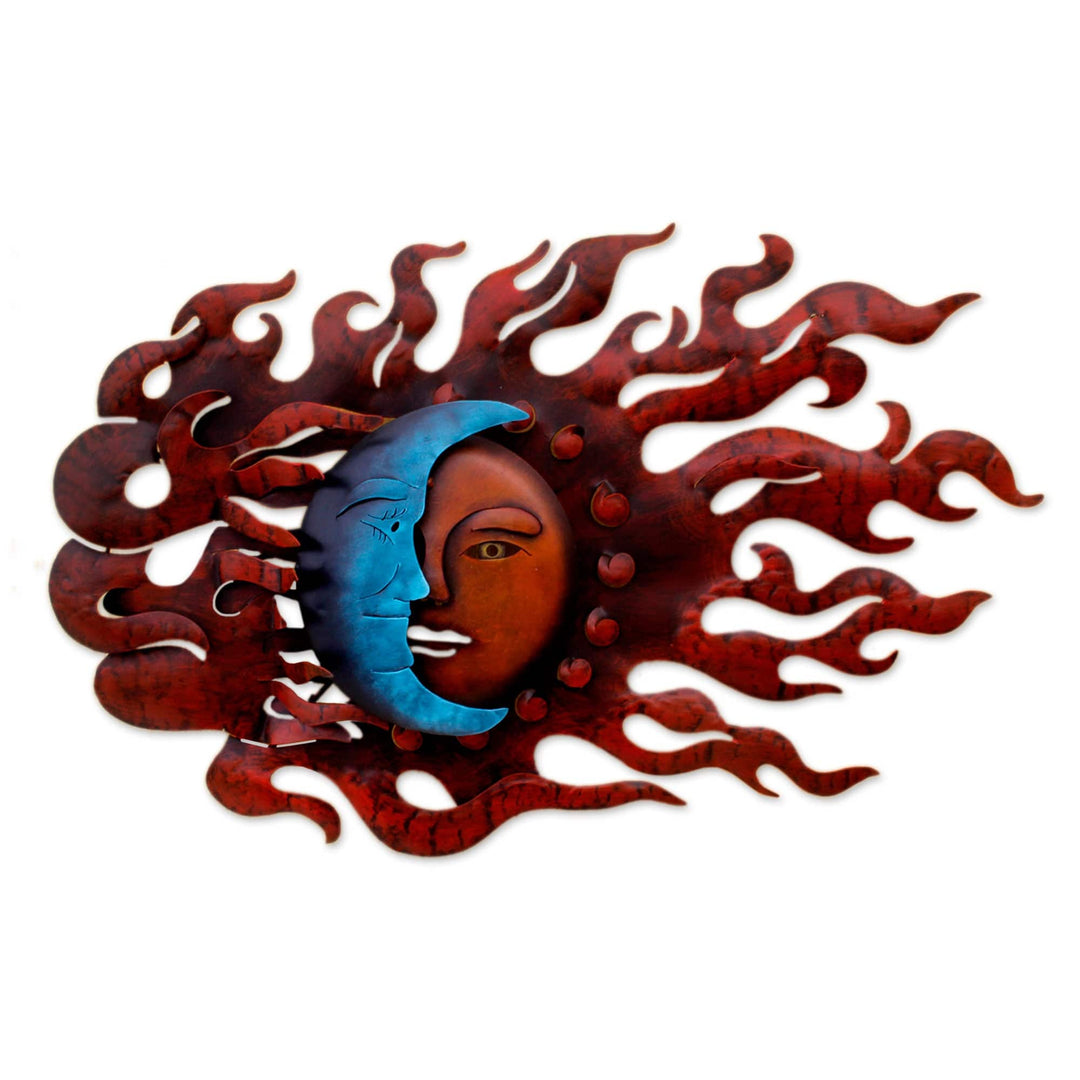 Fair Trade Sun and Moon Steel Wall Art - High Wind Eclipse