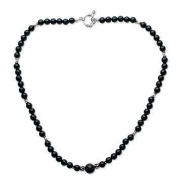 Onyx strand necklace - Kerala Night