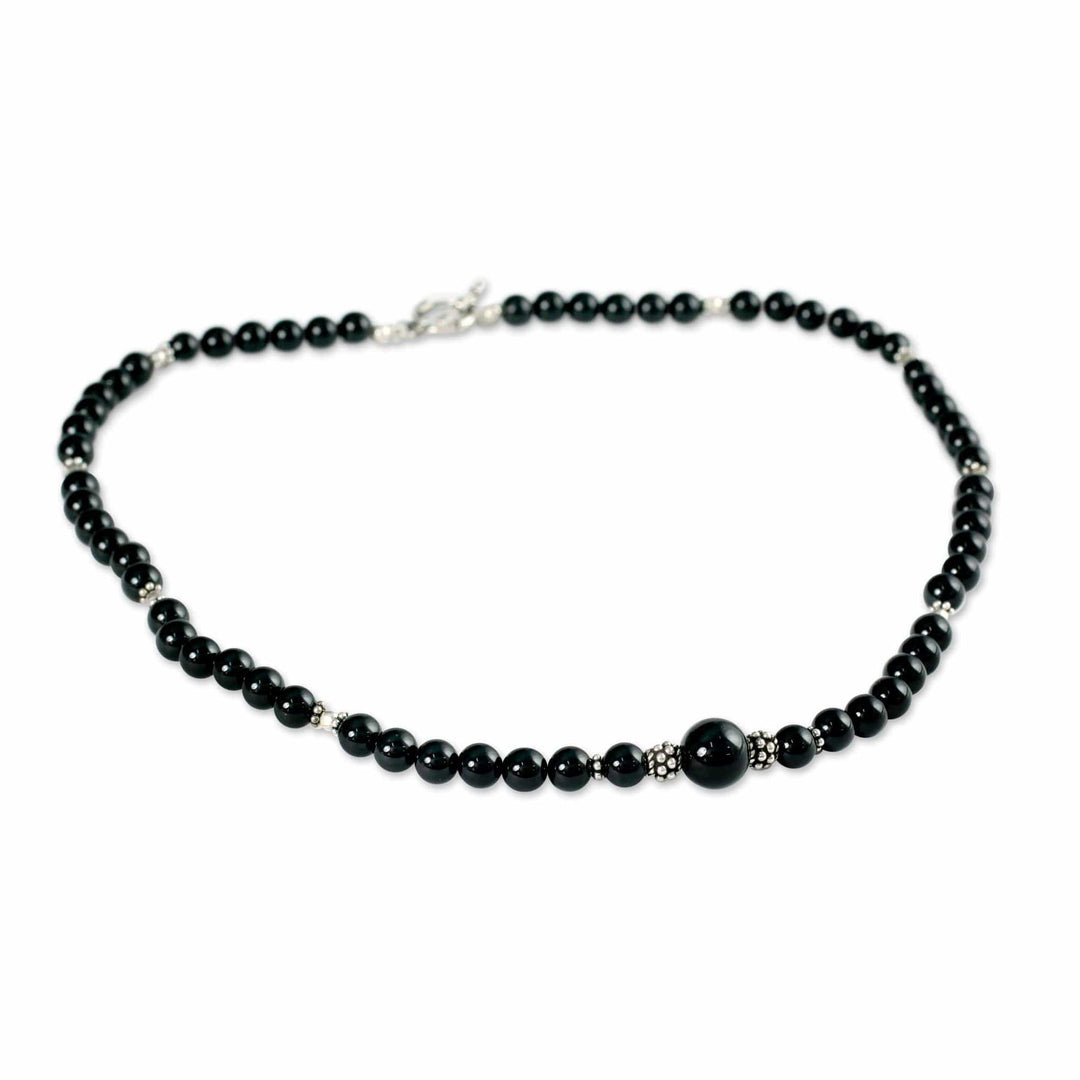 Onyx strand necklace - Kerala Night