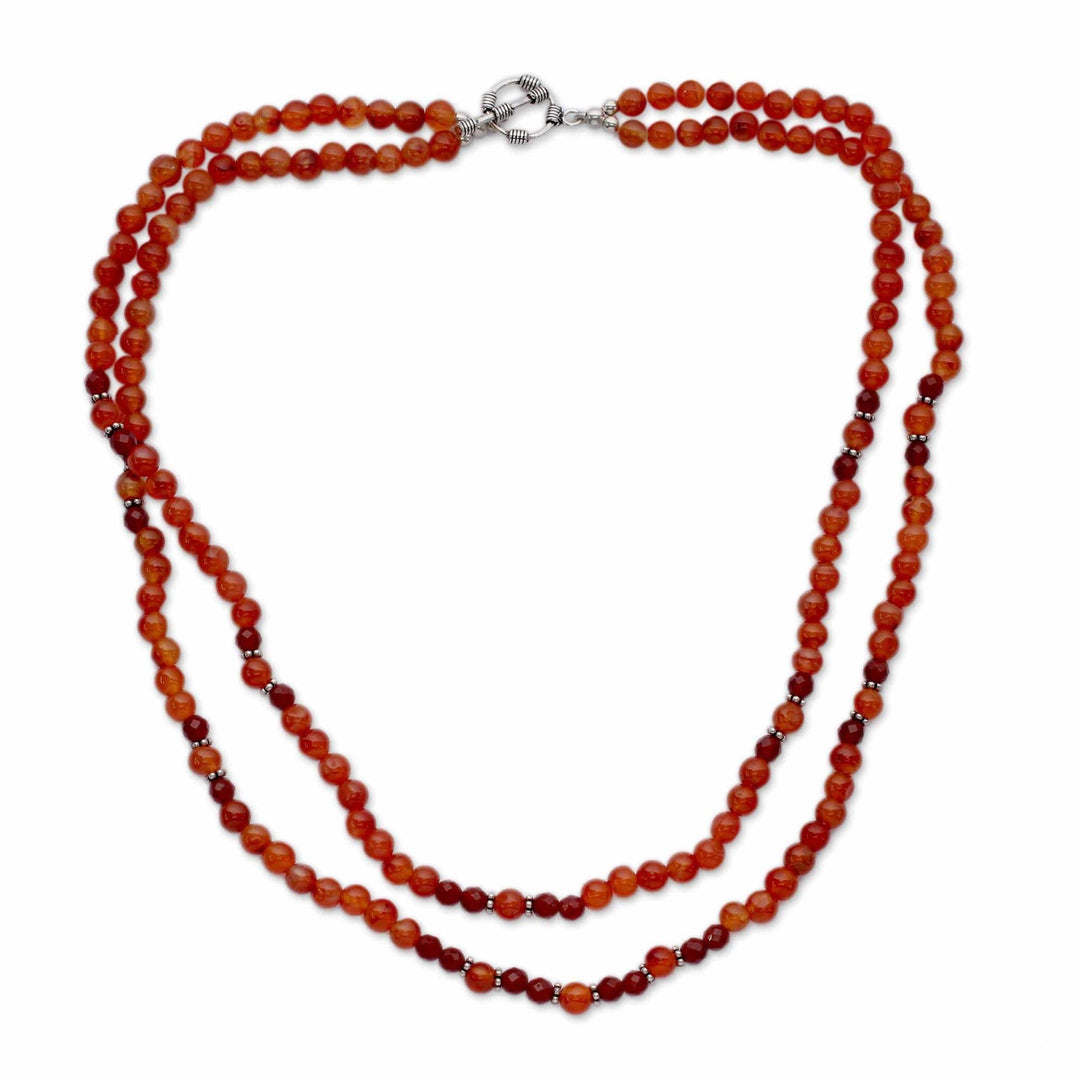 Carnelian strand necklace - Mumbai Sun
