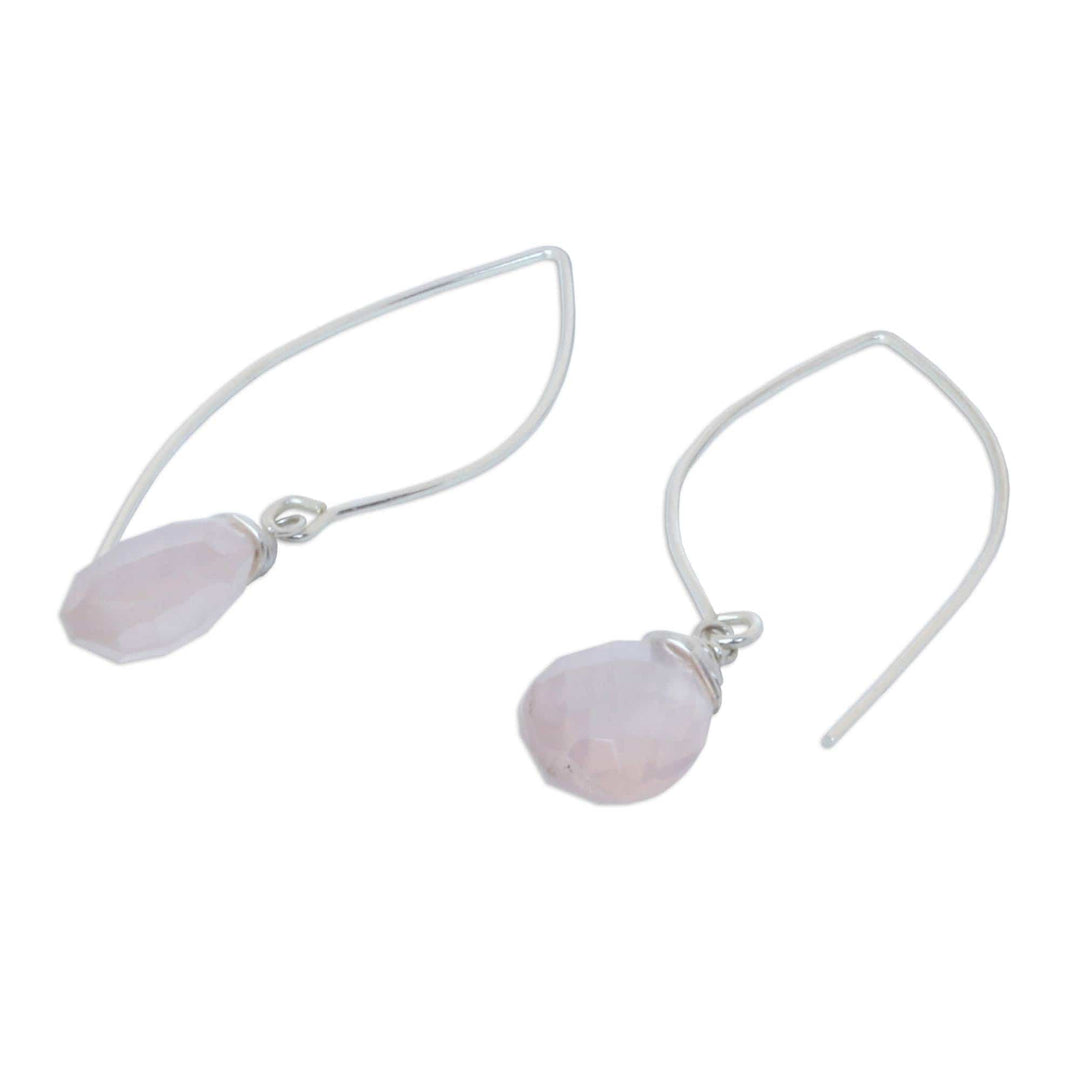 Rose Quartz Dangle Earrings - Sublime
