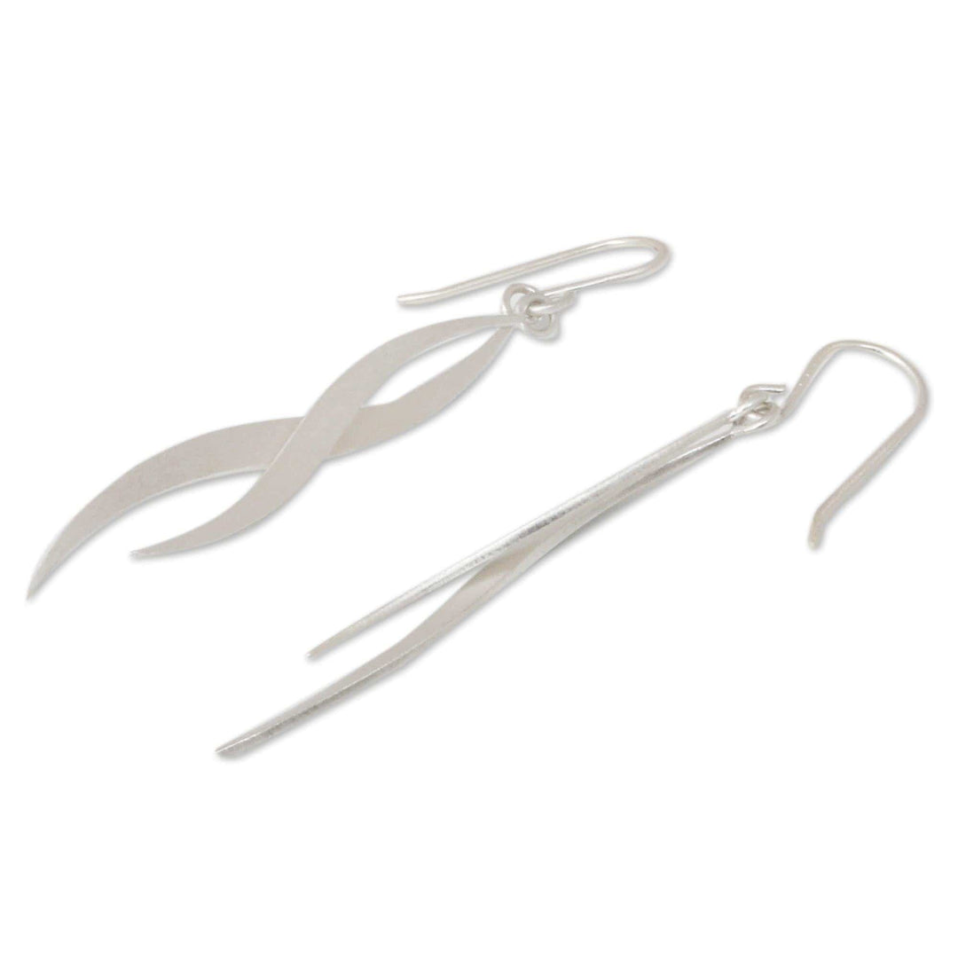 Modern Sterling Silver Dangle Earrings - Ping River Flows