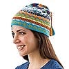 Artisan Crafted Alpaca Wool Hat - Blue Winter