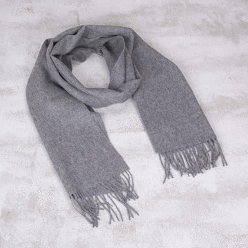 Men's 100% alpaca scarf - Stormy Gray