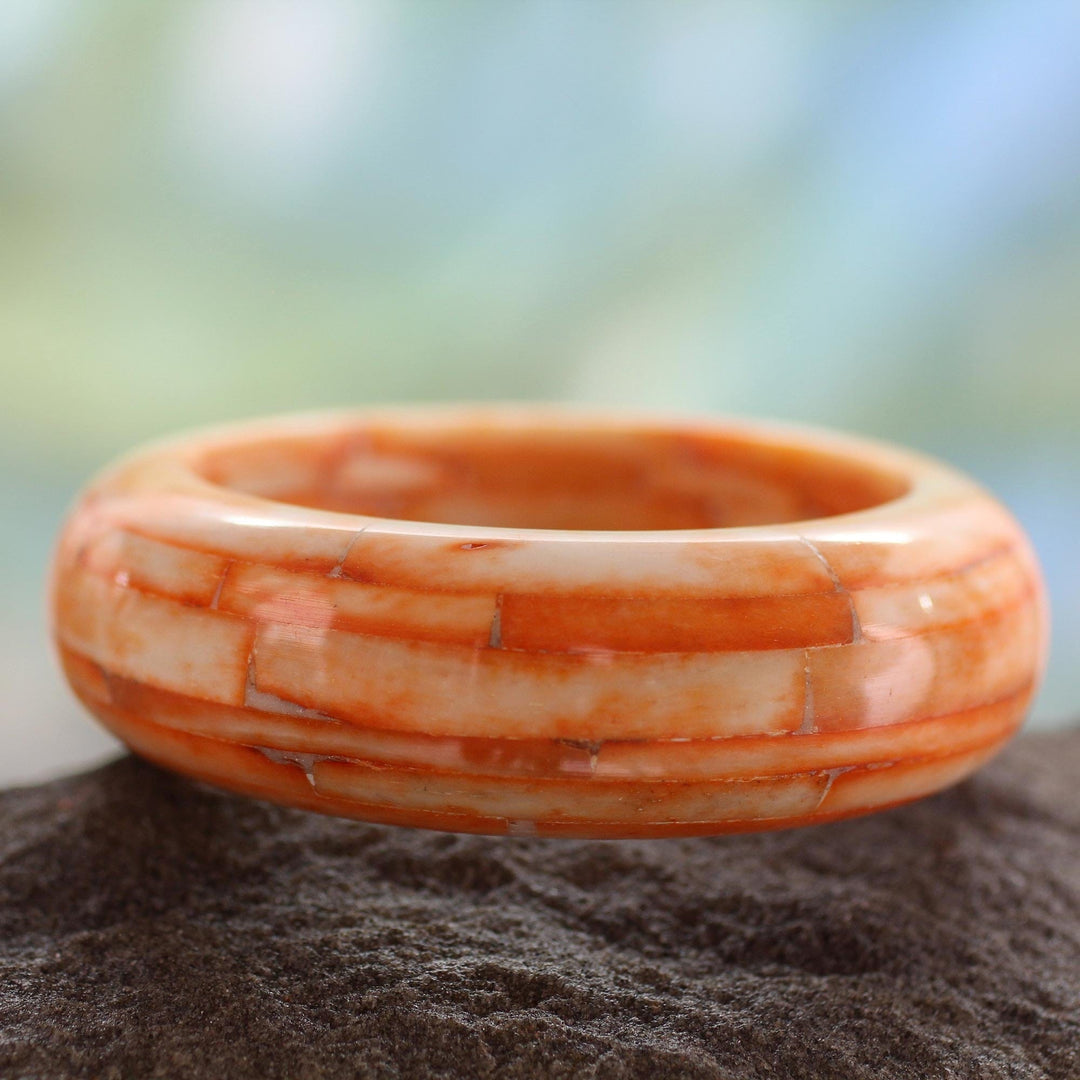 Bangle Bracelet Bone Handcrafted Jewelry - Delhi Sunrise