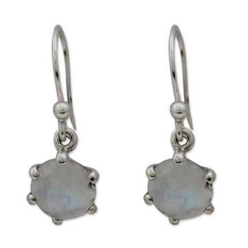 Rainbow Moonstone Dangle Earrings - Mystic Vision