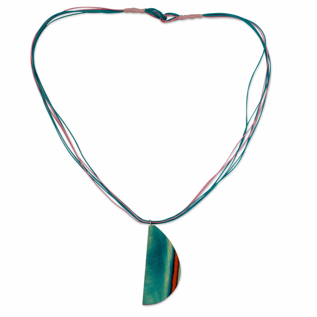 Modern Wood Pendant Necklace - Delhi Fantasy