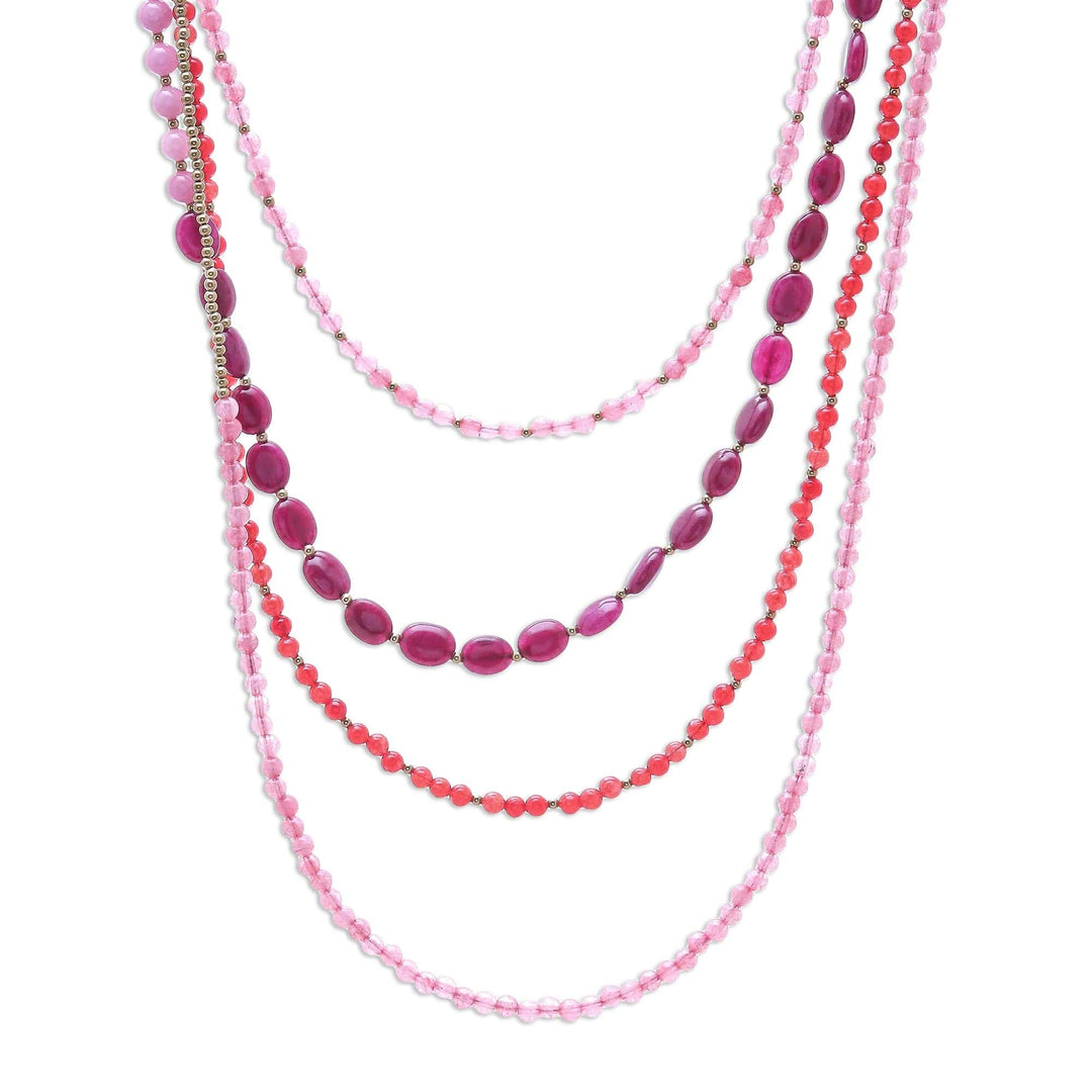 Beaded necklace - Summer Roses