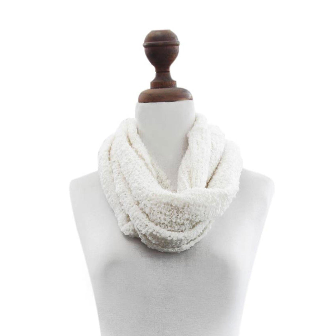 Alpaca blend infinity scarf - Natural Infinity