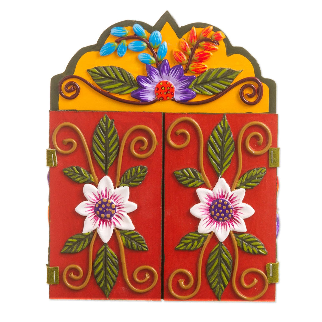 Wood and ceramic nativity scene - Christmas Savior