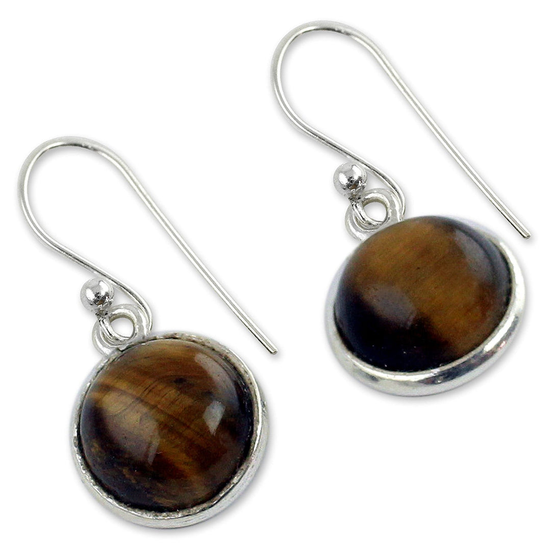 Tiger's Eye Earrings Sterling Silver Jewelry - Lucky Hunch