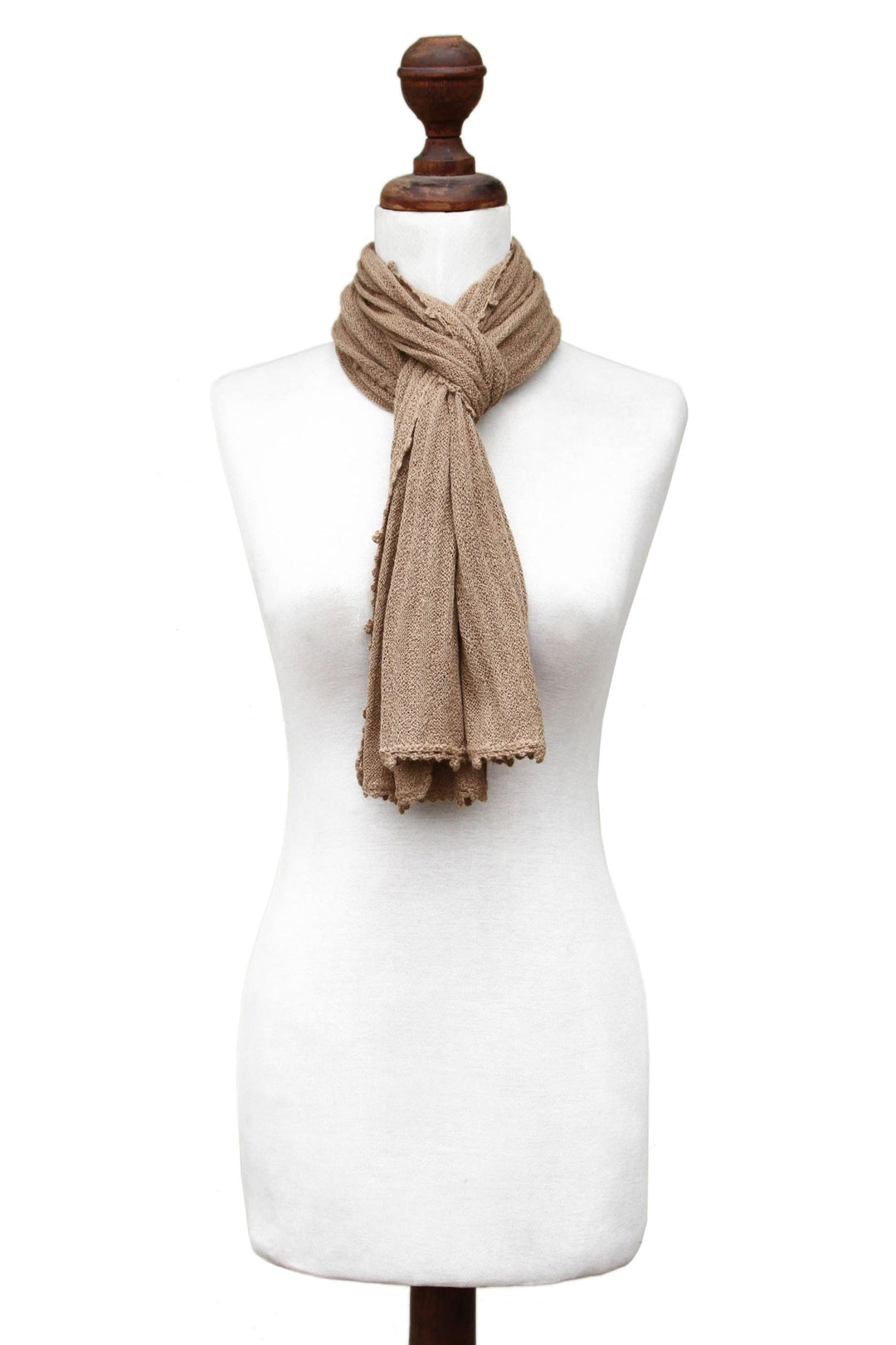 Fair Trade Baby Alpaca Scarf from Peru - Barley Harvest