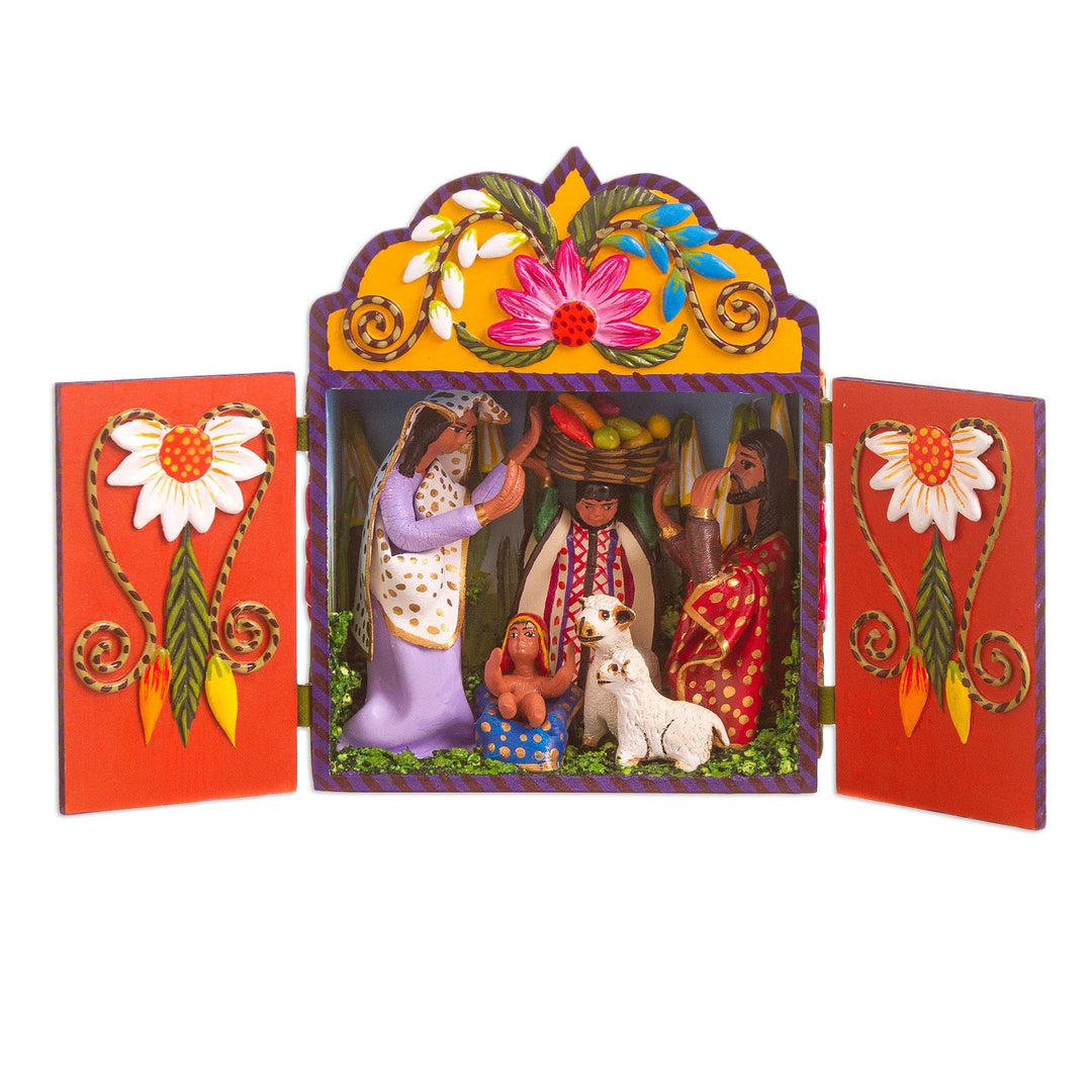 Hand Made Andean Nativity Scene - Andean Christmas Carol