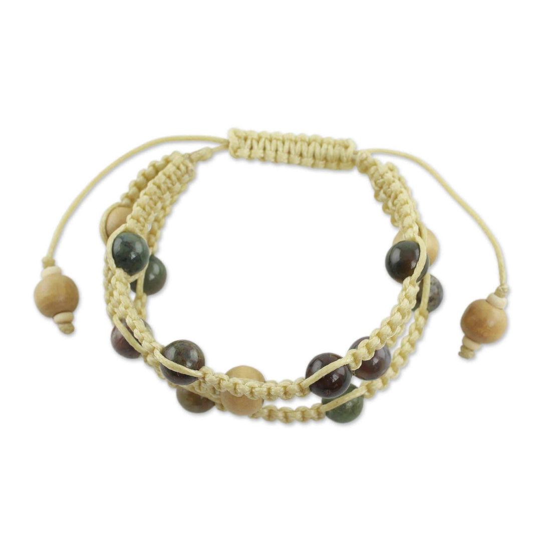 Macrame Agate Shambhala-style Bracelet - Peaceful Lifre