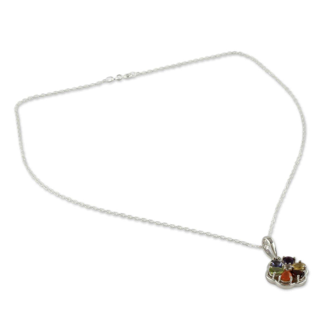 Floral Chakra Jewelry Multi Gem Necklace - Energy Bloom