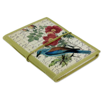 Handmade Paper Journal with 48 Pages - Kingfisher Memoirs
