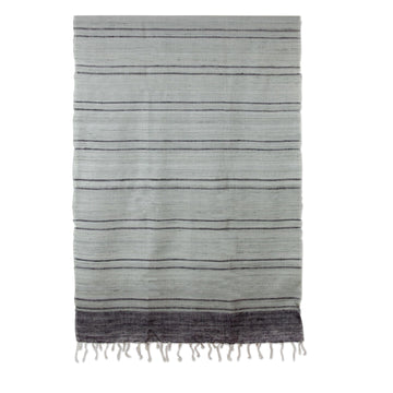Tussar Silk Striped Pastels Handwoven Shawl - Soft Colors