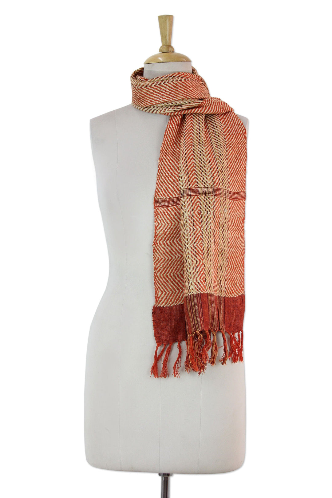 Tangerine Herringbone