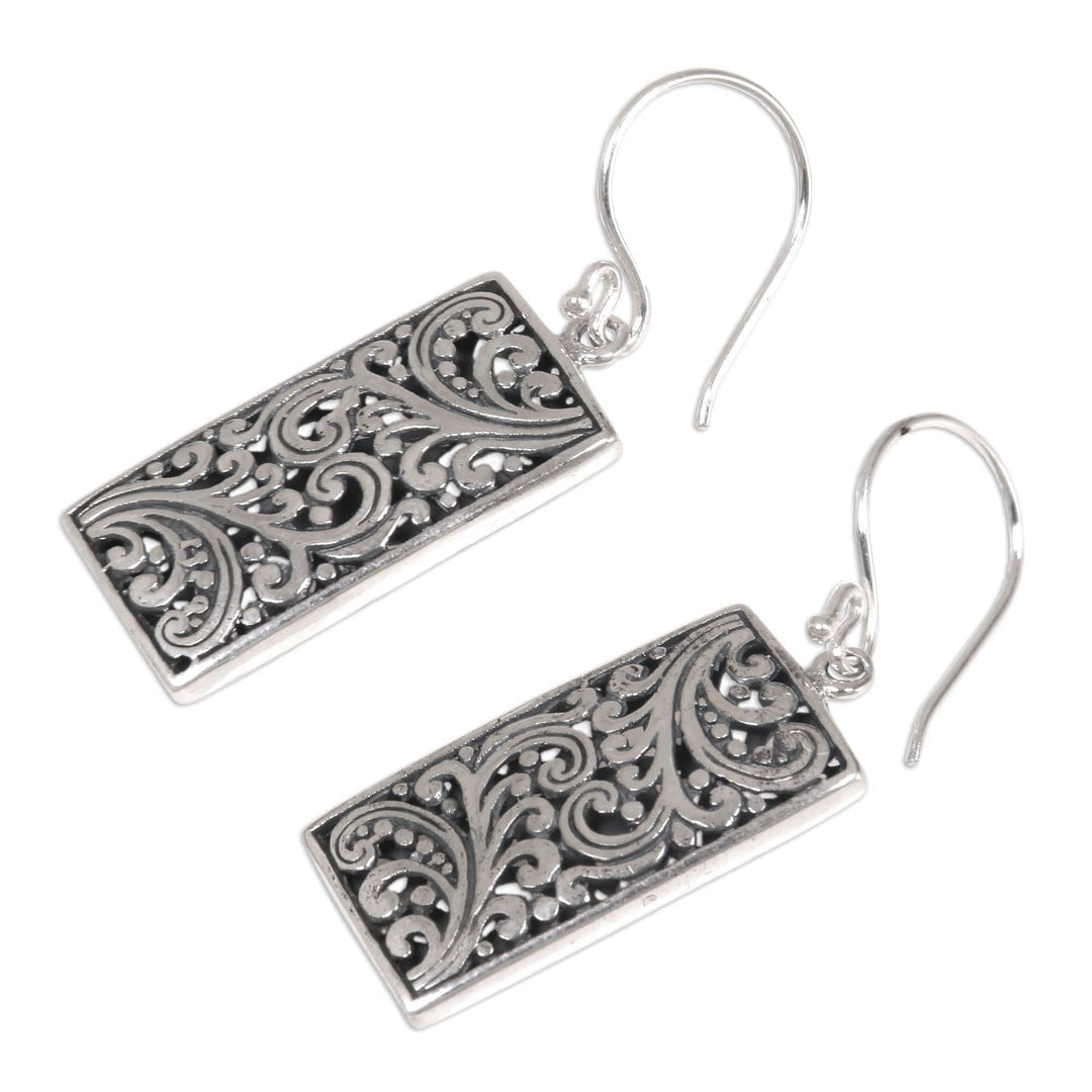 Sterling Silver Artisan Handcrafted Balinese Earrings - Fern Goddess