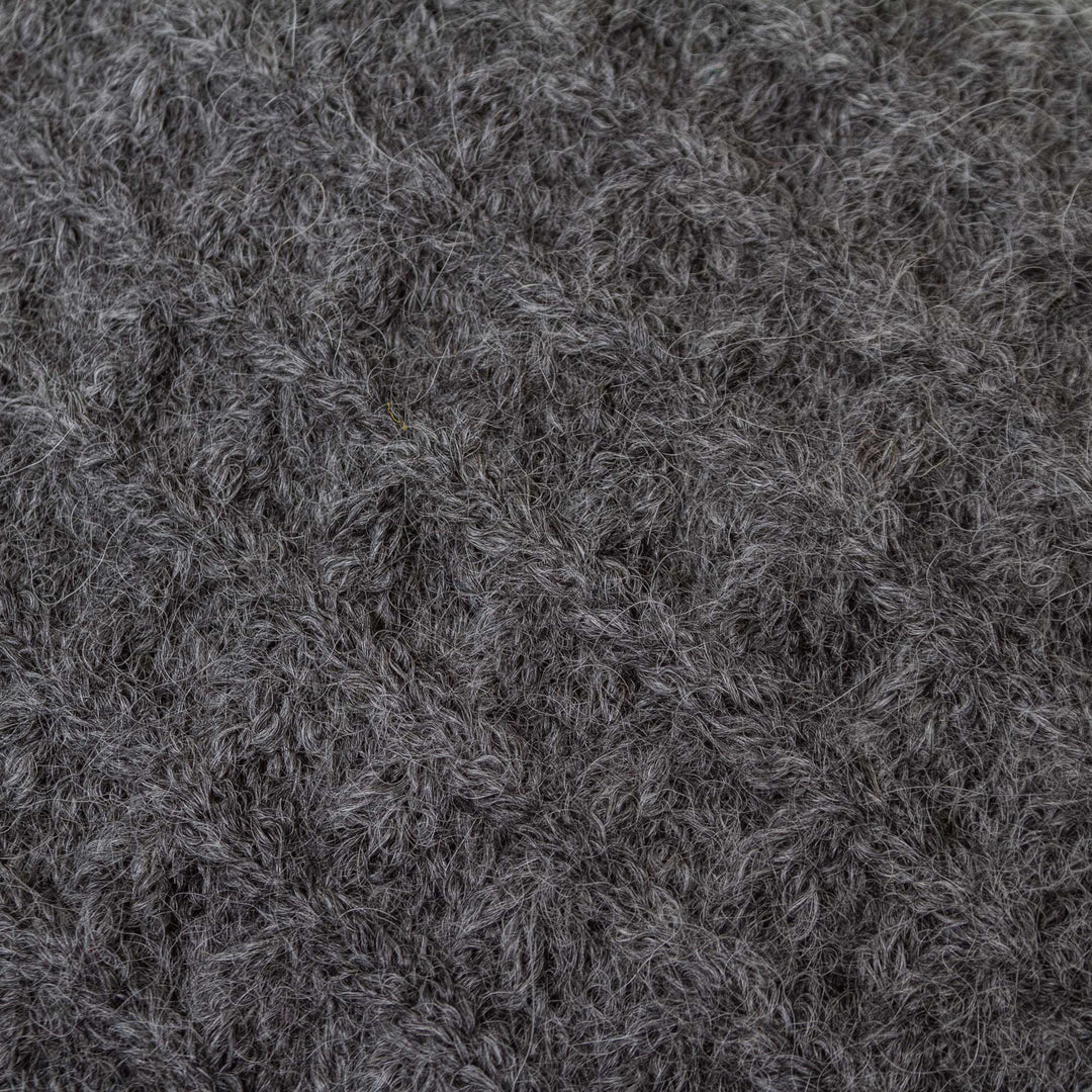 Hand Knit Alpaca Grey Neck Warmer with Bubble Textures - Grey Bubbles