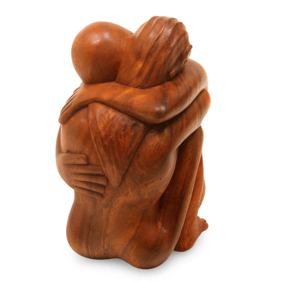 Romantic Wood Sculpture - Embracing
