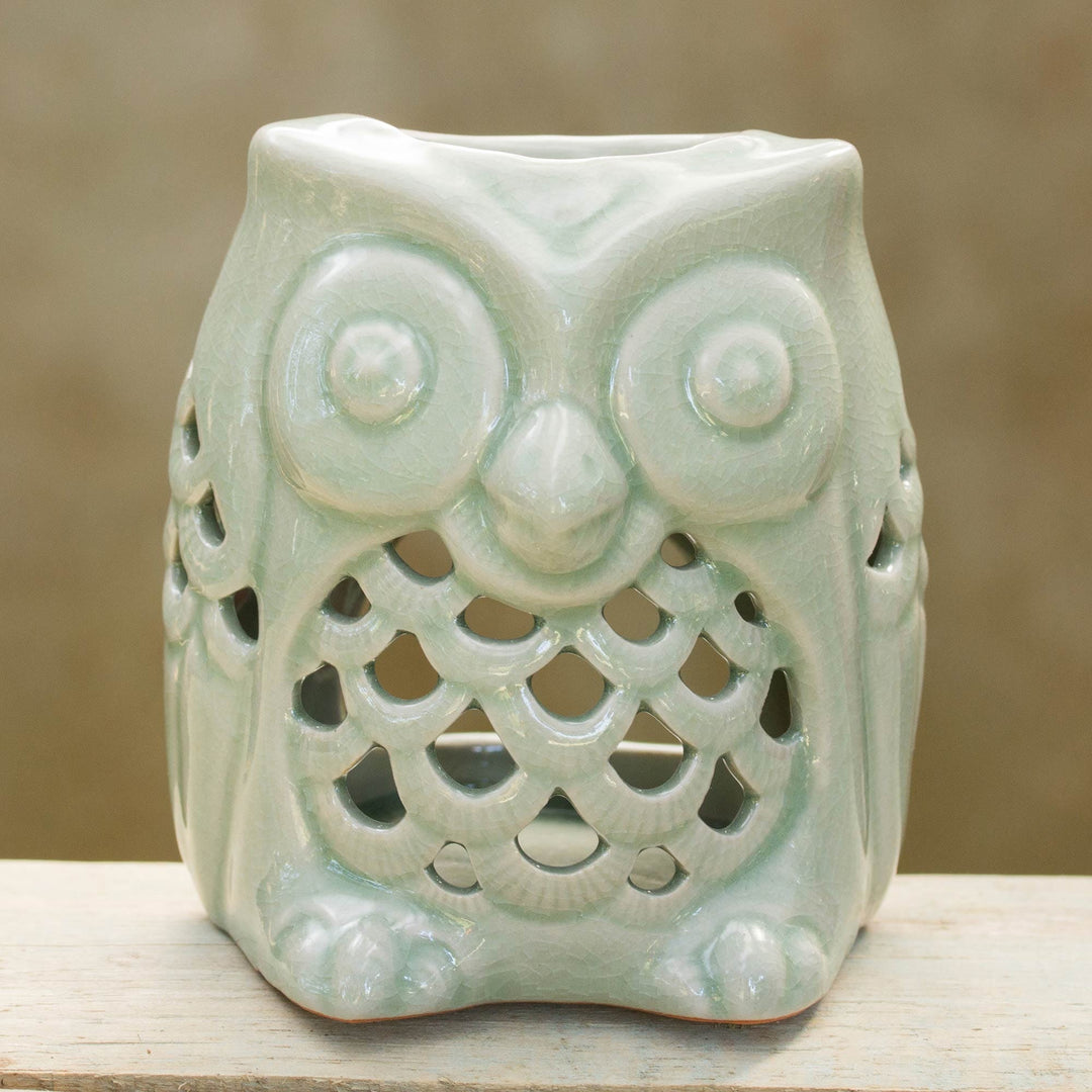 Cozy Owl in Green