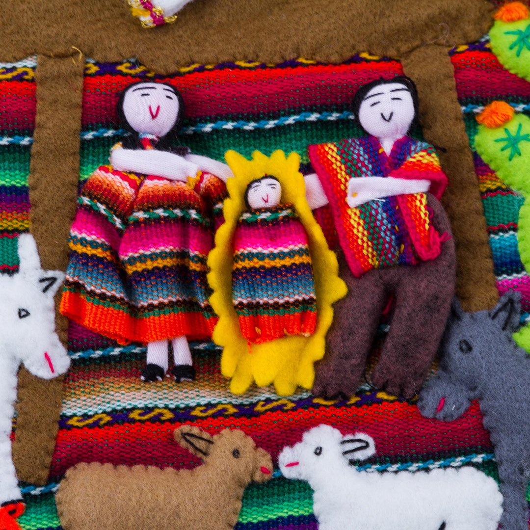 Handcrafted Andean Christmas Tree Applique Wall Hanging - Andean Christmas Tree