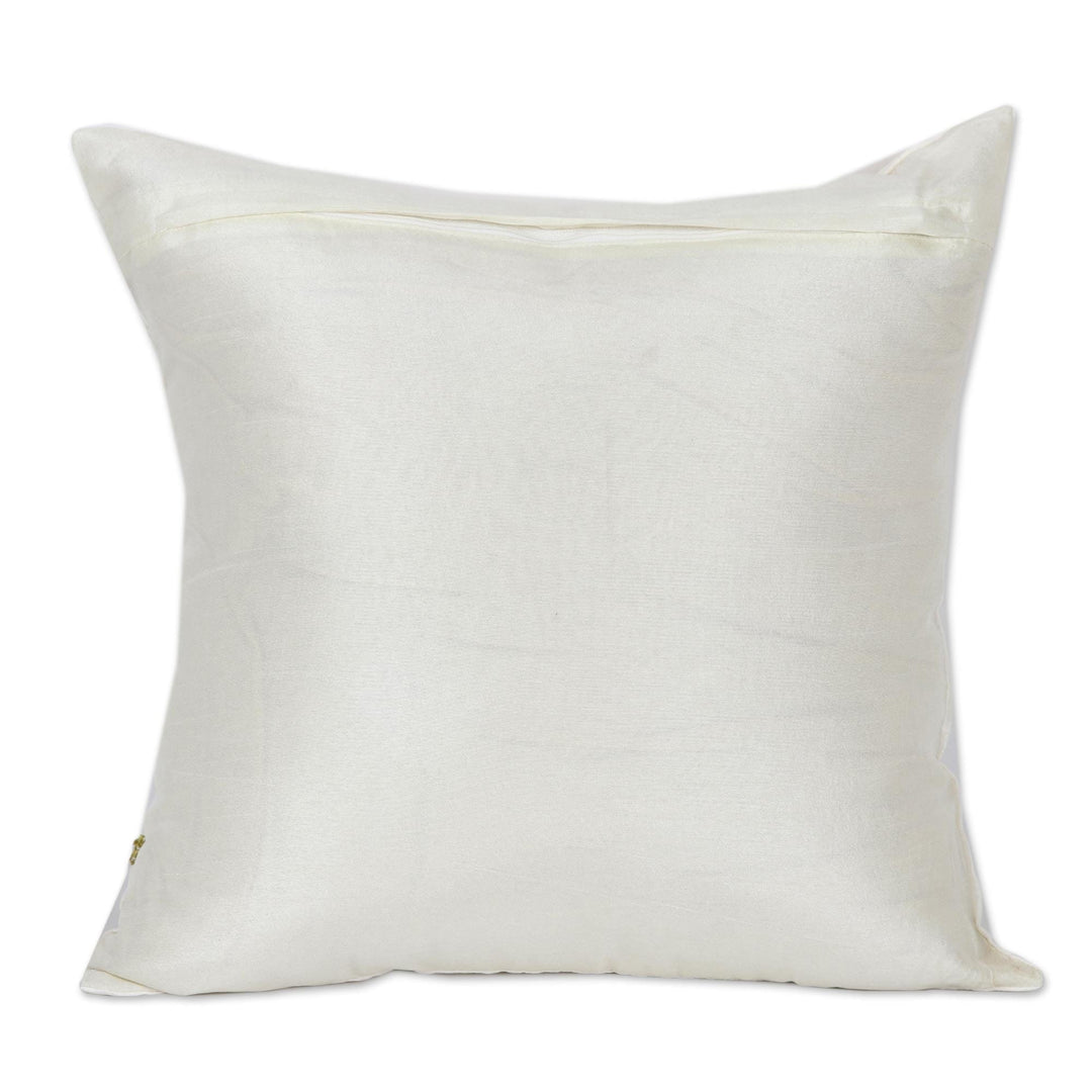 100% Polyester Indian Leaf Embroidery Pillow Covers (Pair) - Garden Comfort