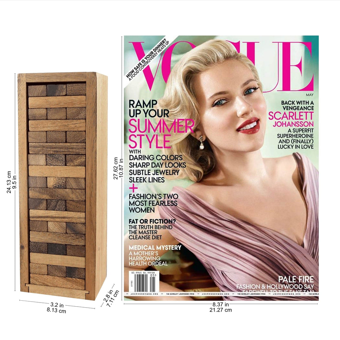 Wood Stacking Tower Game with Box from Thailand - Tower Delight