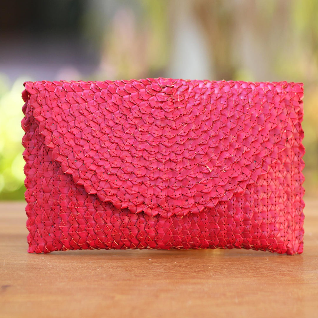 Handwoven Palm orders Basket -Large clutch - handmade