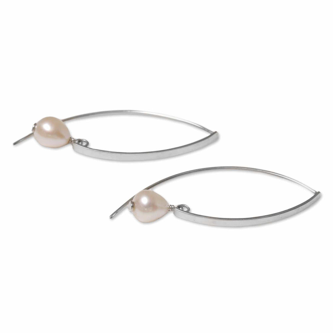 Sterling Silver and Cultured Pearl Drop Earrings - Ever After
