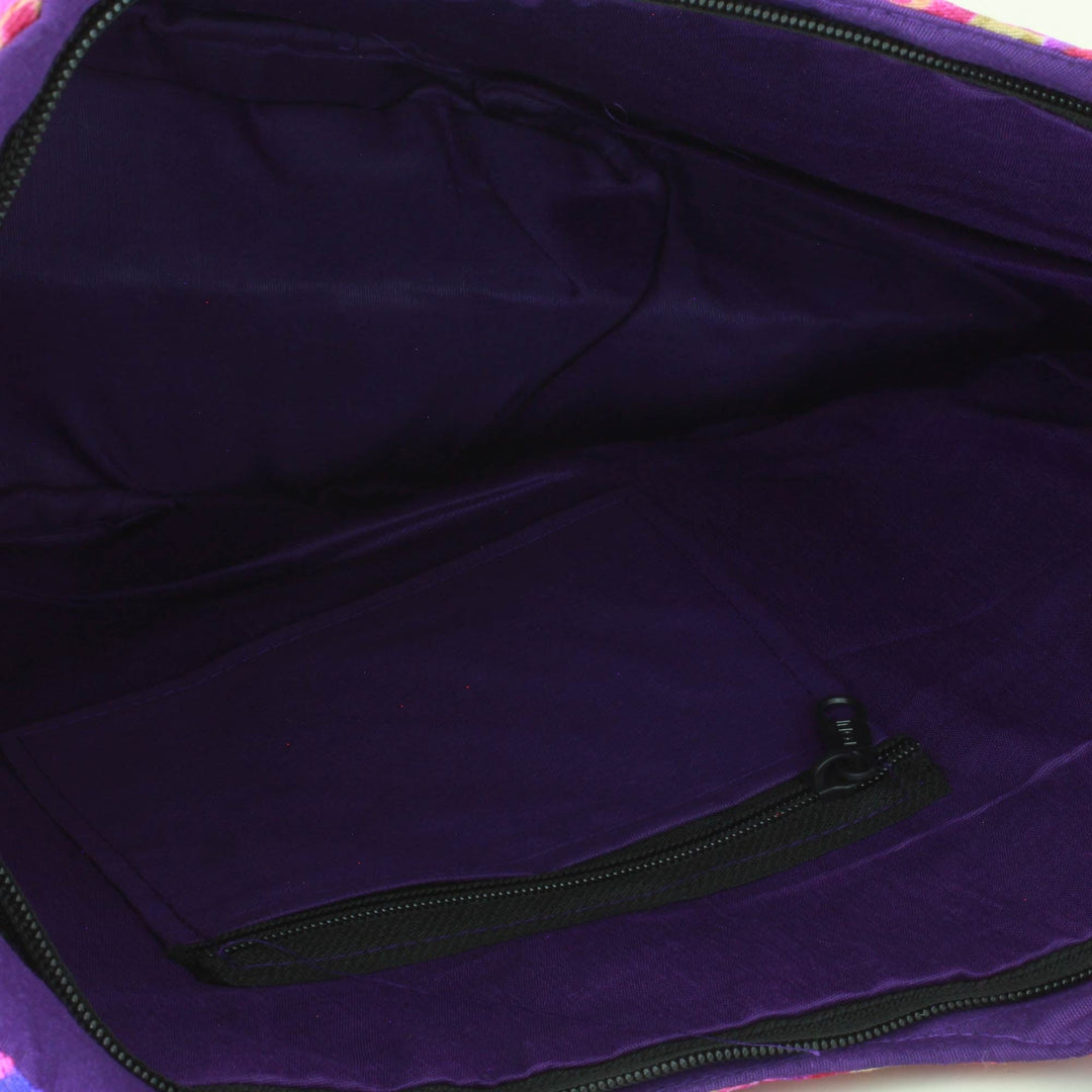 Tote Handbag with Kaleidoscope Motifs - Pink Kaleidoscope