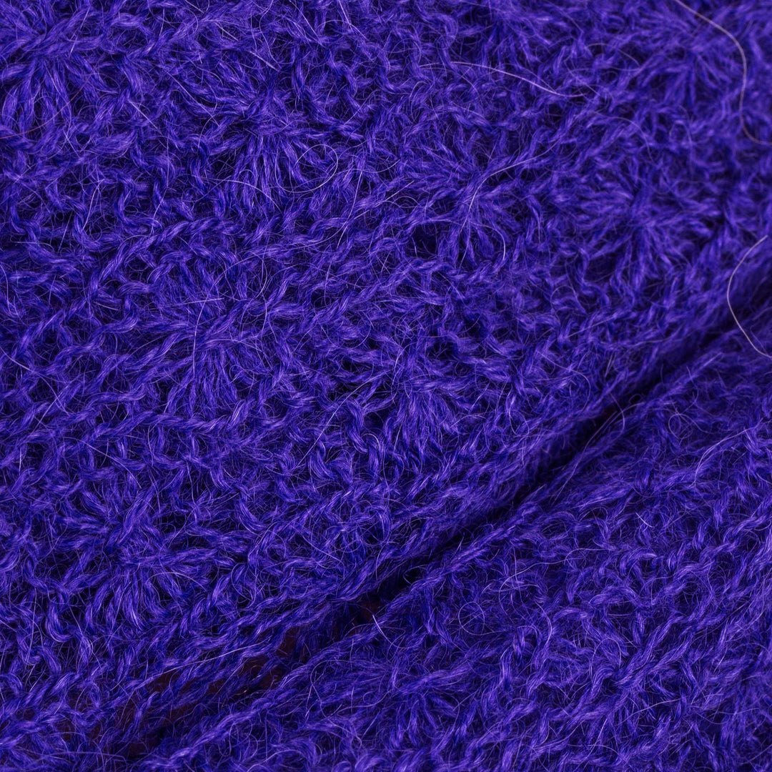 Knit Alpaca Blend Infinity Scarf in Lapis from Peru - Fahionable Andes in Lapis