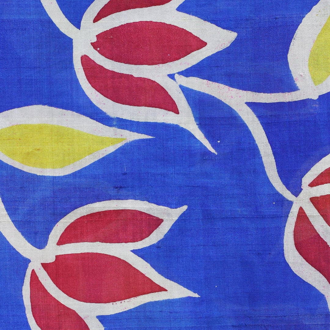 Hand Loomed 100% Bangalore Silk Shawl with Floral Motif - Floral Symphony