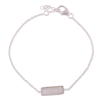 Rainbow Moonstone Pendant Bracelet - Elegant Prism