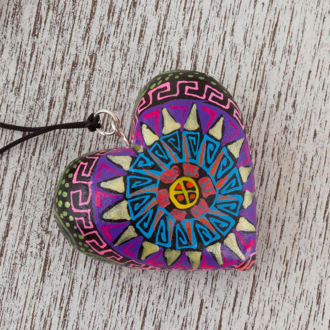 Five Painted Heart-Shaped Alebrije Mini Ornaments - Alebrije Hearts