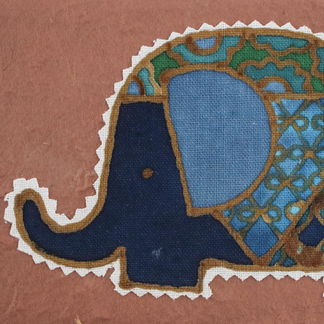 Handcrafted Batik Elephant Greeting Cards (Set of 4) - Elephant Salutations
