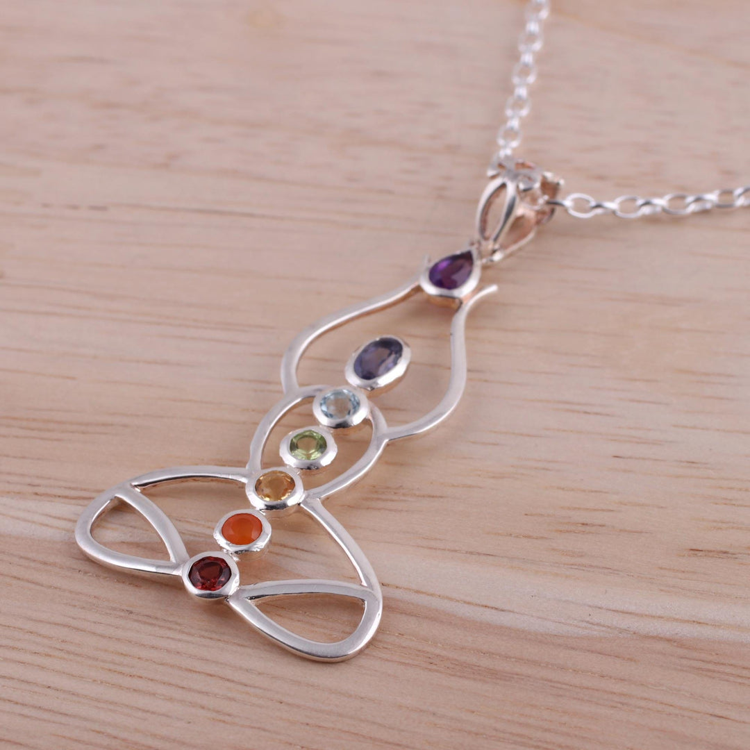 Multi-Gemstone Chakra Meditation Pendant Necklace - Harmonious Mind