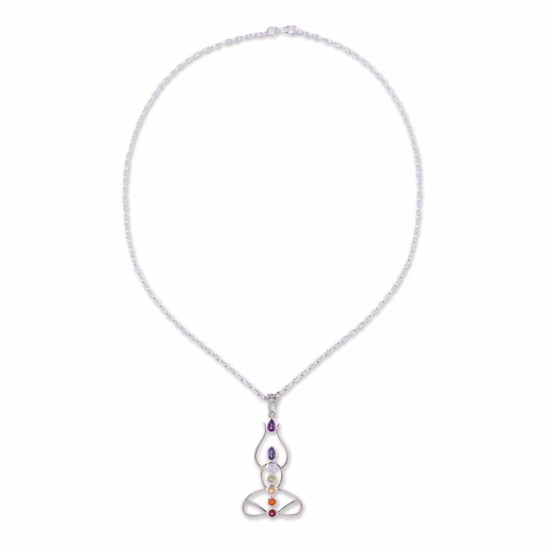 Multi-Gemstone Chakra Meditation Pendant Necklace - Harmonious Mind