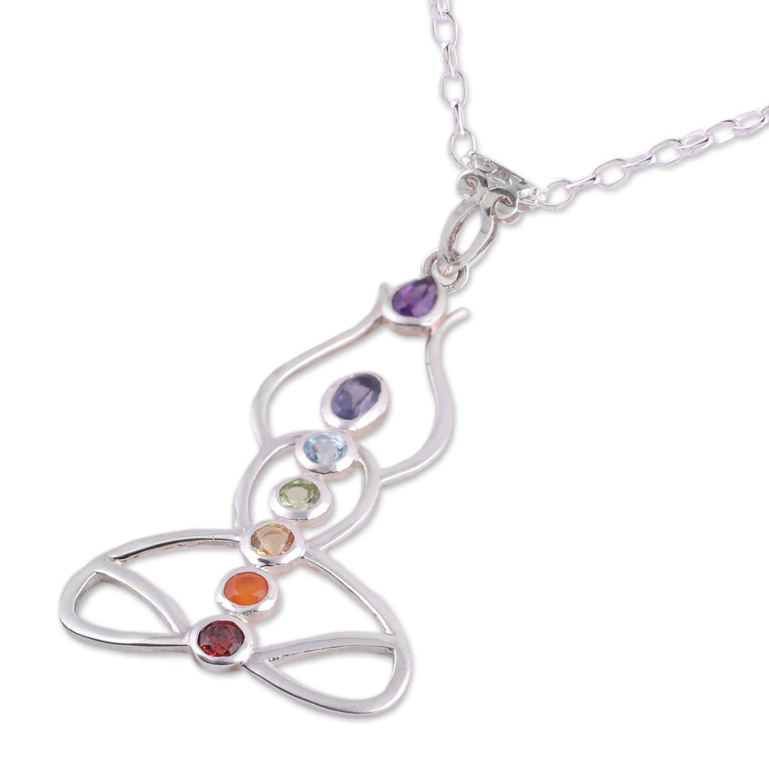 Multi-Gemstone Chakra Meditation Pendant Necklace - Harmonious Mind