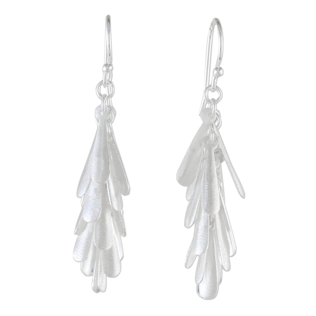 Handmade Sterling Silver Dangle Earrings from Thailand - April Showers