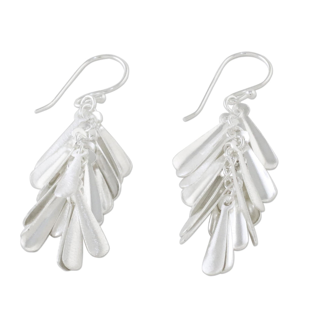 Handmade Sterling Silver Dangle Earrings from Thailand - April Showers