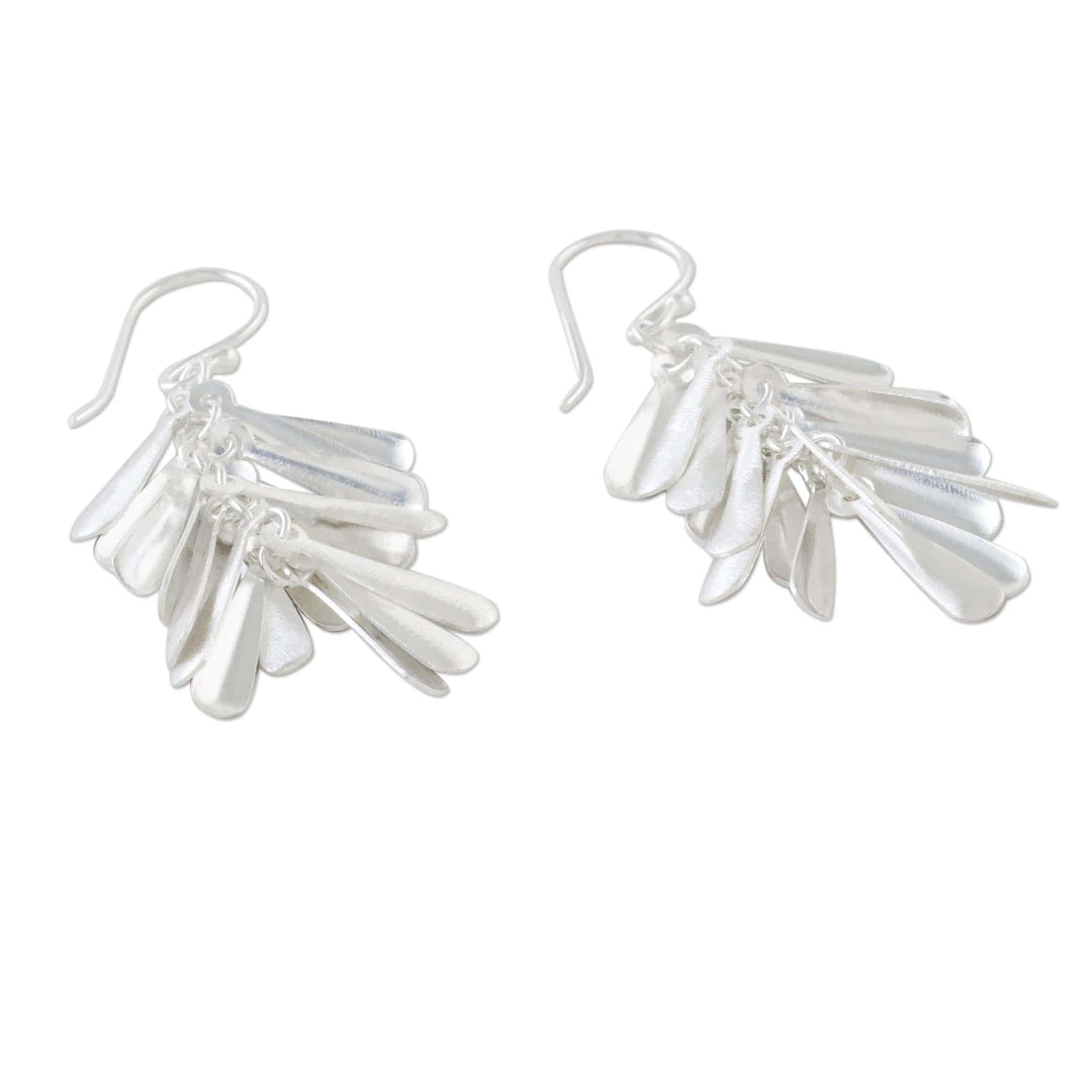 Handmade Sterling Silver Dangle Earrings from Thailand - April Showers