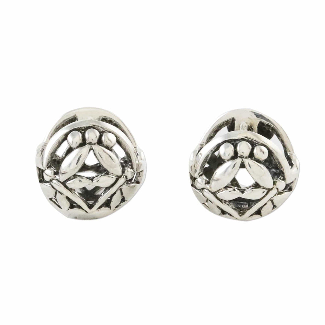 Sterling Silver Dragonfly Hoop Earrings from Thailand - Dragonfly Reflection