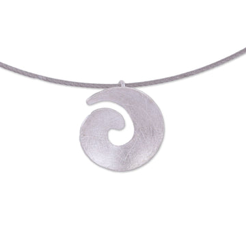 Spiral-Shaped Sterling Silver Pendant Necklace - Simple Spiral