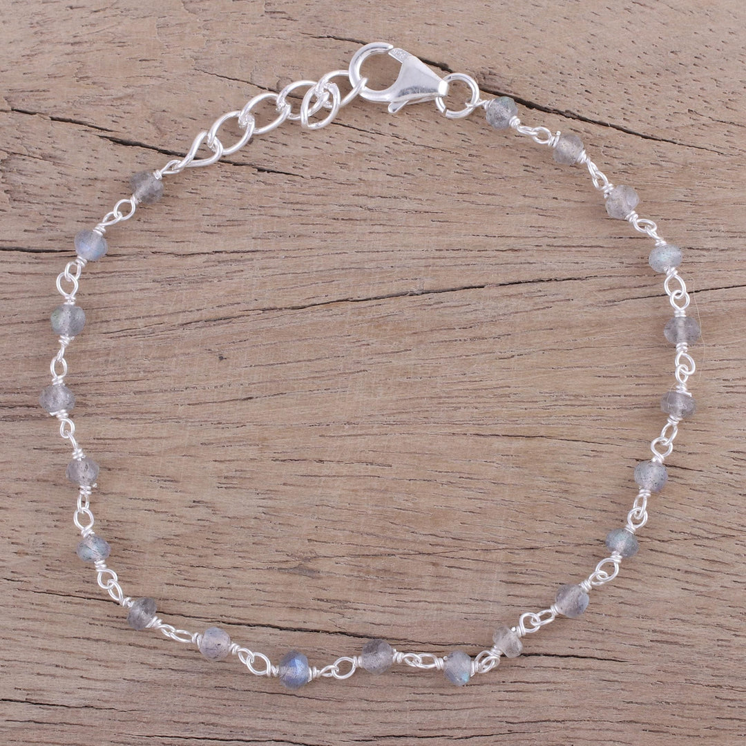 Handmade Adjustable Labradorite Link Bracelet - Beautiful Saga