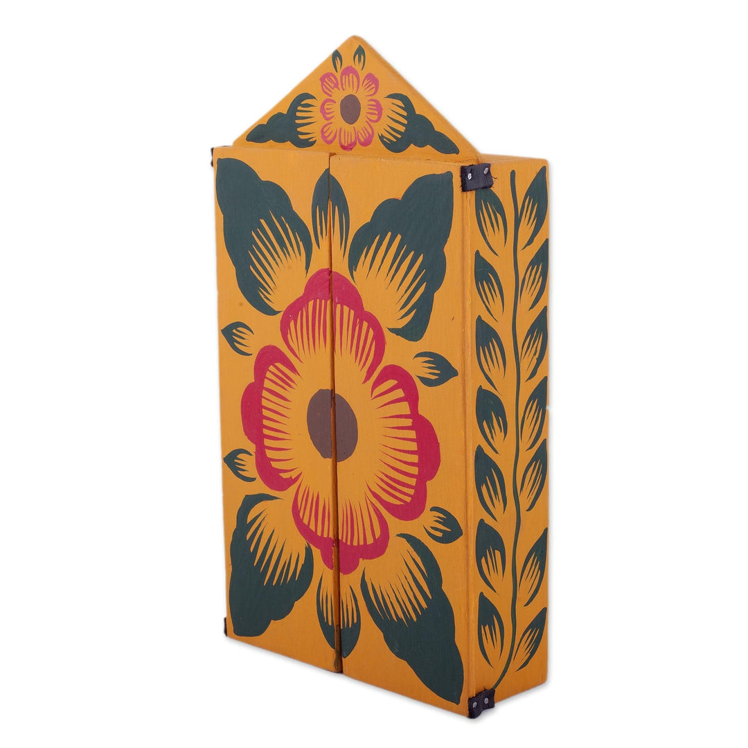 Ceramic Folk Art Religious Retablo Diorama Handmade in Peru - Llamas on Christmas Eve