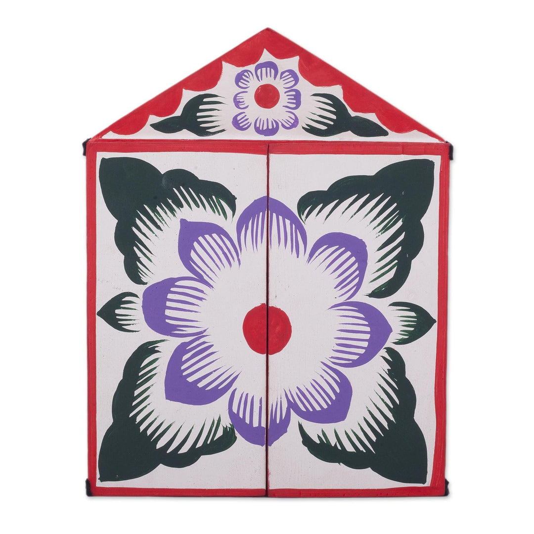 Handmade Ayacucho Ceramic Folk Art Christmas Retablo Diorama - Holy Family with the Magi